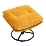 Accent chair  TV Chair  Living room Chair with Ottoman-Yellow