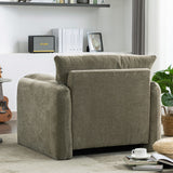 Modern Style Chenille Oversized Armchair