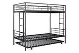 Metal Twin over Twin Bunk Bed with Trundle