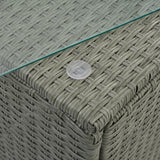 Patio Furniture, Outdoor Furniture, Seasonal PE Wicker Furniture,5 Set Wicker Furniture With Tempered Glass Table Top