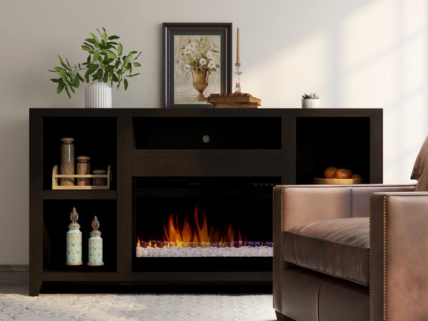 TV Stand Electric Fireplace for TVs up to 70 inches, Minimal Assembly