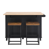 Farmhouse Kitchen Island Set with Drop Leaf