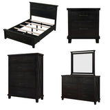 Queen Rustic Farmhouse Style 6 Piece Bedroom Set