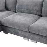 Modern Cloud Sectional Sofa,L-shaped Luxury Couch Set with 2 Free pillows