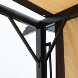 Beige Brown 12 x 9 Ft Outdoor Pergola Patio Gazebo