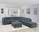 Grey Chenille Modular Sectional 8pc Couch Set