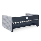 Daybed with Trundle Upholstered Tufted Sofa Bed