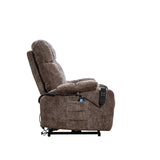 Brown Power Lift Recliner Chair Recliner with Heat Massage