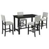 5-Piece Counter Height Dining Set, Classic Elegant Table and 4 Chairs