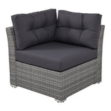 Patio Furniture Set Outdoor Furniture Daybed Rattan Sectional Furniture Set Patio Seating Group With Cushions and Center Table for Patio, Lawn, Backyard, Pool, Grey