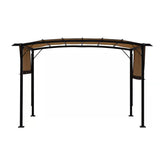 Beige Brown 12 x 9 Ft Outdoor Pergola Patio Gazebo