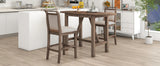 3-Piece Wood Counter Height Drop Leaf Dining Table Set