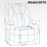 Power Lift Recliner Chair for Elderly, Massage and Lumbar Heating, Two Cup Holders and USB Charge Port