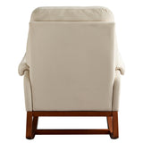 Beige Modern Comfortable Velvet Rocking Chair