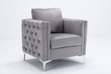 Modern Velvet Armchair Tufted Button