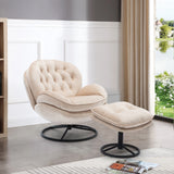 Accent chair  TV Chair  Living room Chair  Beige sofa with Ottoman