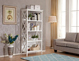 4 Tier Bookcase White