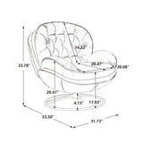 Accent chair  TV Chair  Living room Chair with Ottoman-Yellow