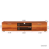 Walnut TV Stand Media Console Entertainment Center