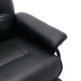 Faux Leather Manual Recliner Swivel Lounge Chair with Footrest