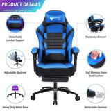 Blue Racing Gaming Office Computer Ergonomic Video Game Chair