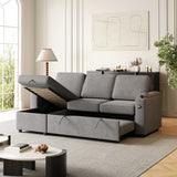 8" Sleeper Sofa, Sofa Bed - 2 in 1 Pull Out Sofa Bed with Storage Sofa, Sofa Sleeper with Pull Out Bed with Charging Port