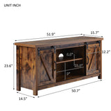 TV Stand Barn door modern & farmhouse wood entertainment center