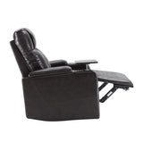 Power Motion Recliner with USB Charging Port and Hidden Arm Storage 2 Cup Holders