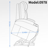 Power Lift Recliner Chair for Elderly, Massage and Lumbar Heating, Two Cup Holders and USB Charge Port
