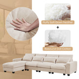 Large L-Shape Feather Filled Sectional Sofa