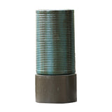 Antique Green Large Concrete Cylinder Ribbed Water Fountain, Outdoor Bird Feeder / Bath Fountain, Modern Industrial Style