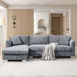 Modern Cloud Sectional Sofa,L-shaped Luxury Couch Set with 2 Free pillows