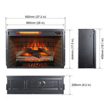 60 Inch Electric Fireplace Entertainment Center With Door Sensor