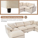 Sectional Sofa with Ottoman L Shaped Corner Sectional