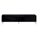 TV stand , LED, Black & Chrome Finish