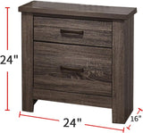 Natural Finish Striking Wooden Nightstand