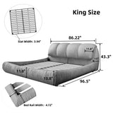 King Size Upholstered Platform Bed