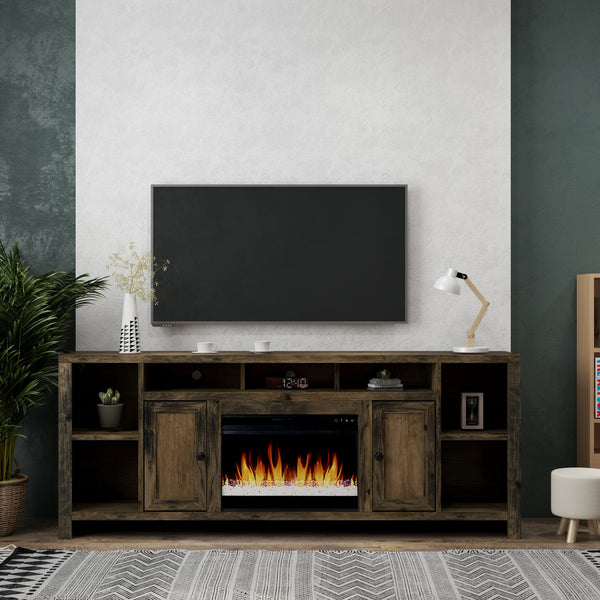 TV Stand Electric Fireplace for TVs up to 95 inches, Minimal Assembly