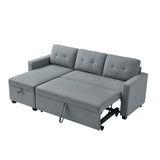 Pull Out Sectional Sofa with Storage Chaise