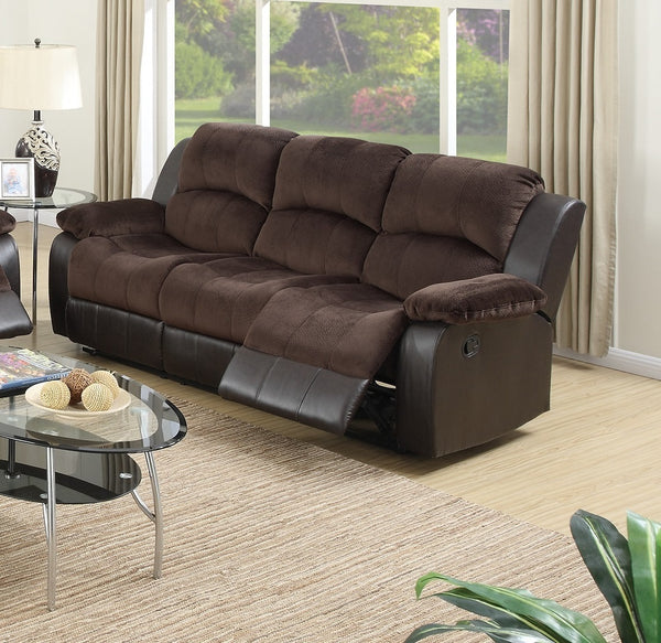 Brown Reclining Motion Sofa 1 pc