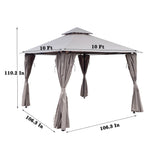 10x10 Ft Outdoor Patio Garden Gazebo Canopy