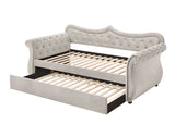 Daybed & Trundle, Beige Fabric