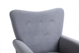 Grey Modern Rocking Chair Upholstered