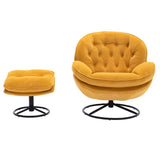 Accent chair  TV Chair  Living room Chair with Ottoman-Yellow