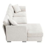 Sectional Sofa,L-shaped Luxury Couch Set with 2 Free pillows,4-seat Chenille