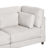 L shaped Sofa with Removable Ottomans