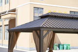 12*20FT  patic gazebo,alu gazebo with steel canopy,Outdoor Permanent Hardtop Gazebo Canopy for Patio, Garden, Backyard