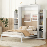 Full Size Murphy Bed Wall Bed with Shelves