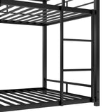 Black Metal Twin Size Triple Bunk Bed