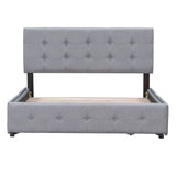 Queen Upholstered Platform Bed and 4 Drawers